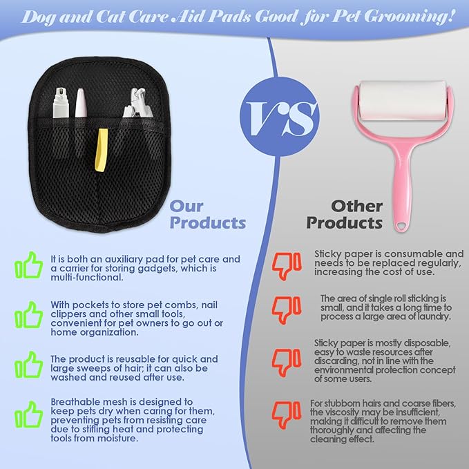 Pet Hair Removal Glove for Cats & Dogs, Reusable Cat Dog Electrostatic Hair Remover, Efficient Grooming Gloves for Pet Hair, Pet Hair Removal Glove for Couch, Furniture, Carpet, Curtain (2 Pcs)
