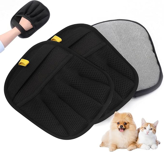 2 Pcs Pet Hair Removal Glove, 2025 Upgraded Five-Finger Electrostatic Grooming Tool for Cats & Dogs, Reusable Magic Fur Remover for Furniture, Car, Couch & Clothing, Essential Pet Grooming Supplies