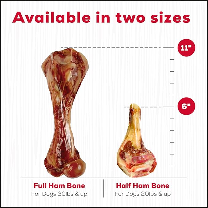 Country Kitchen Genuine Serrano Mega Ham Bone, 100% Natural, Dry Aged, for Large Dogs, Pack of 1