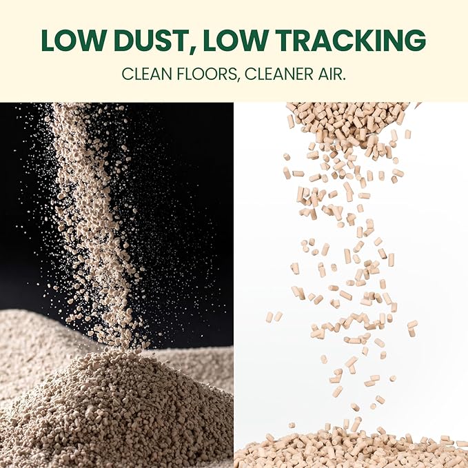 Gardner Pet Cat Litter Pellets, Natural Mineral Formula with Odor Control, Low Dust & Low Tracking, Non-Clumping Cat Litter, Lightweight & Safe, Works in Double-Layer Litter Boxes(3.5LBS*4)