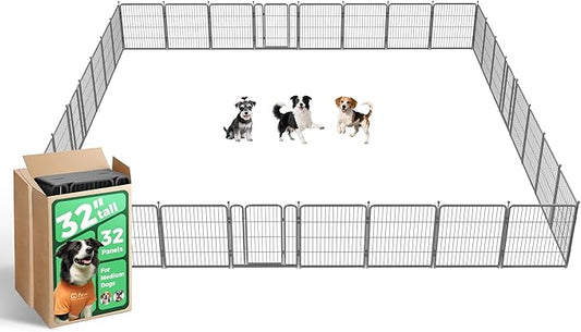 FXW Aster Dog Playpen Designed for Yard, 32inch 32 Panels