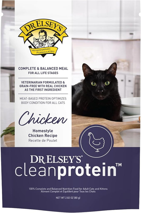 Dr. Elsey's Clean Protein Chicken Home Style Recipe All-Meat Pouch (Pack of 12)
