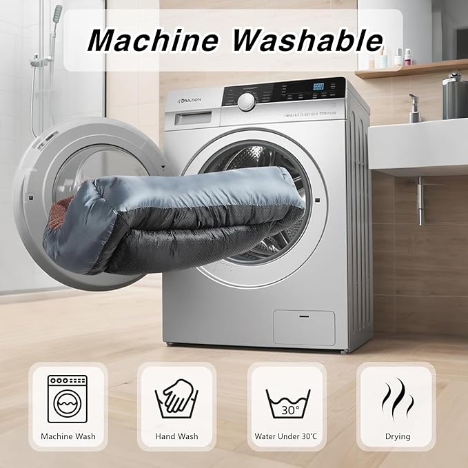 Large Dog Bed, Rectangle Calming Dog Bed for Large Dogs, Comfort and Softness Pet Sofa Bed with Nonskid Bottom, Machine Washable, Grey