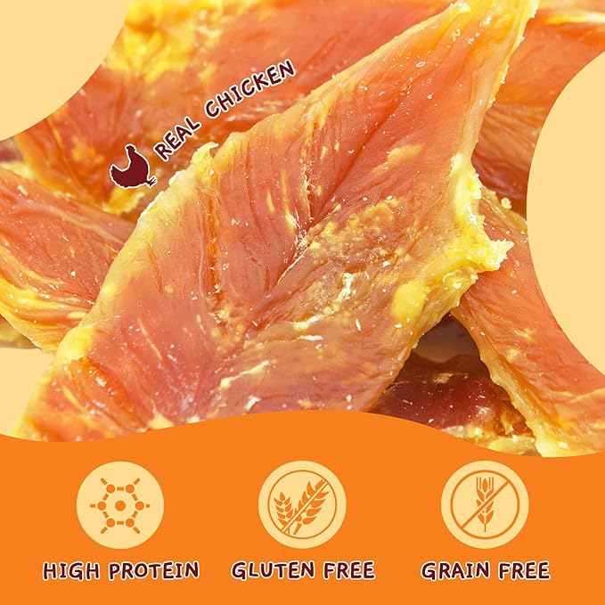 Jungle Calling Dog Treats Chicken Jerky Training Treats, Slow Roasted Snacks for Medium and Large Dogs Chewy Treats 10.6 Ounce (Chicken Jerky)