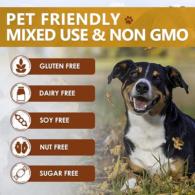 Zammex Grass-Fed Beef Bone Broth Protein Powder for Dogs & Cats - Joint & Bone Support, Healthy Fur Enhancer, Pet Food Topper for Dry & Wet, 10.58oz