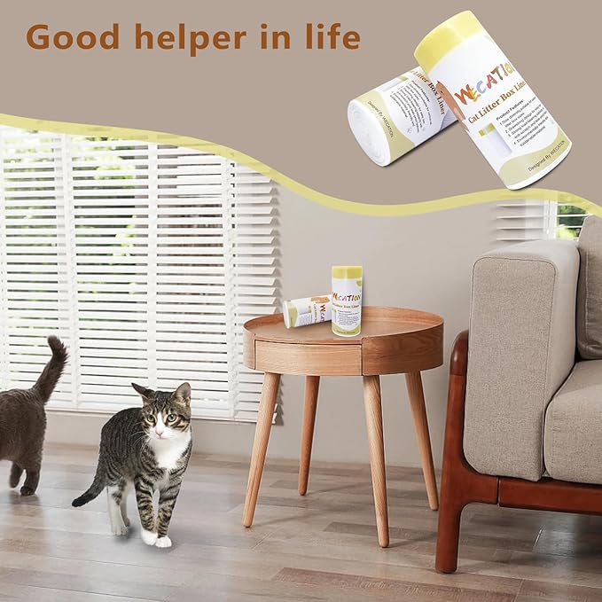 120 Count Cat Litter Box Liners, Only Compatible with Neakasa and PetPivot Self-cleaning Cat Litter Box