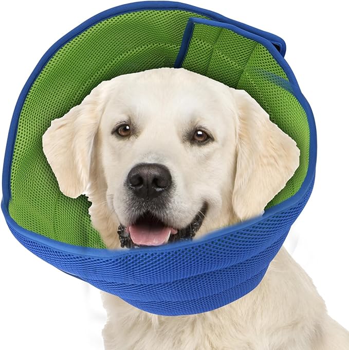 Soft Dog Cone Collar Alternative to Stop Licking, Comfy E Cones for Large Medium Dogs After Surgery, Comfortable Elizabethan Recovery Head Ecollars of Shame, XL Pet Neuter Neck Collars Anti Licking