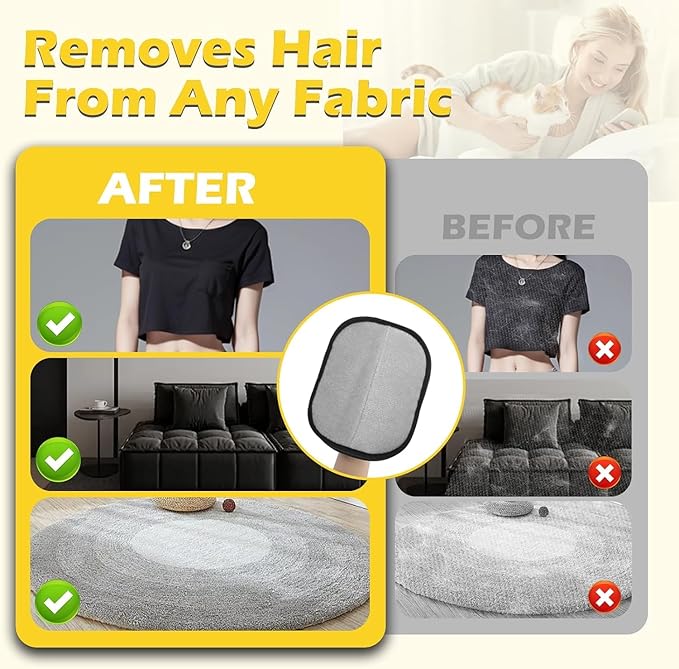 2 Packs Pet Hair Removal Glove,boundle with Anti-Sweat Gloves, Washable Pet Hair Tool for Furniture and Laundry