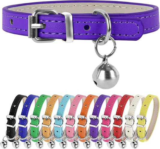 XXS Dog Collar Teacup Dog Collar, Purple Dogs Collars, Teacup Dog Collars for Small Dogs Cats, Purple, 3/8 inch Width