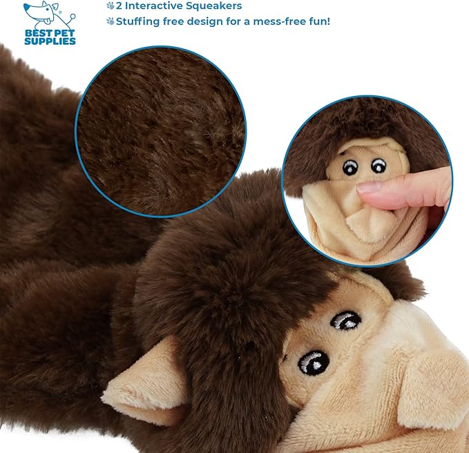 Best Pet Supplies Interactive Squeaky Dog Chew Toy, Ideal Dog Toys for Chewers, Small, Medium & Large Dogs, and Fetch Lovers - Pack of 4 (Various Style-Color), Medium