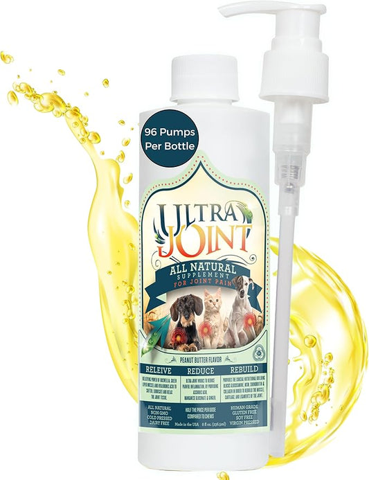 Ultra Joint - Liquid Joint Support Supplement for Dogs with Glucosamine & Chondroitin - Pain Relief from Arthritis & Inflammation (8 oz)