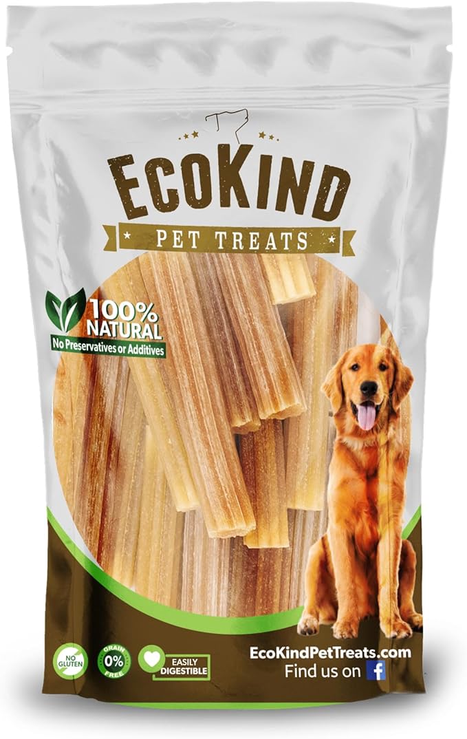 EcoKind Pet Treats Premium Gold Chicken Flavored Churro Chews | All Natural Himalayan Yak Cheese Dog Chew for Small to Large Dogs | Keeps Dogs Busy & Enjoying Indoors & Outdoor Use (30 Sticks)