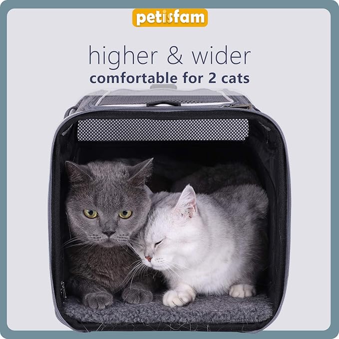 petisfam Large Cat Carrier with Privacy Flaps for Nervous and Sensitive Cats