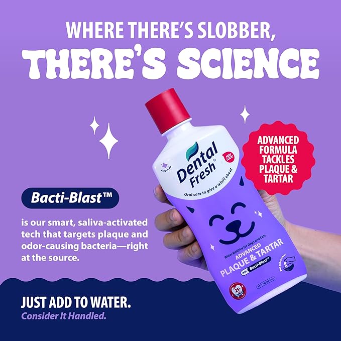 Dental Fresh Water Additive for Dogs and Cats, Advanced Formula, 17 Fl Oz, Plaque and Tartar Control