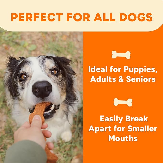 Gaines Family Farmstead Sweet Potato Dog Bones – 8 oz Bag, All-Natural, Single Ingredient, Grain-Free Dog Treats for Digestive Health, High Fiber - Training & Rewards, Made in USA