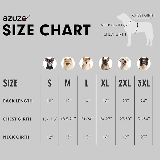 azuza Dog Jacket Waterproof & Windproof Dog Coat for Small Dogs with Thick Fleece, High Collar with Leash Hole, Adjustable Velcro & Elastic Belly, Red L