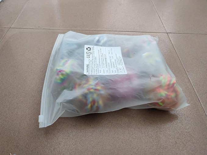 Dog Chew Rope Balls Toys for Aggressive Chewers, 10 Pieces Durable Dog Balls for Medium and Small Breeds Cotton Chew Toys for Puppies Teething No Large Dogs