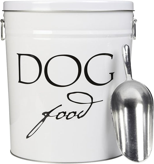 Harry Barker Pet Food Storage Collection, Classic White Food Storage - Medium