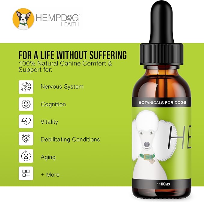 HEAL - Pet Hemp Oil for Dogs - Immune System & Senior Dog Support - Neurological & Adrenal Balance - Daily Wellness Drops