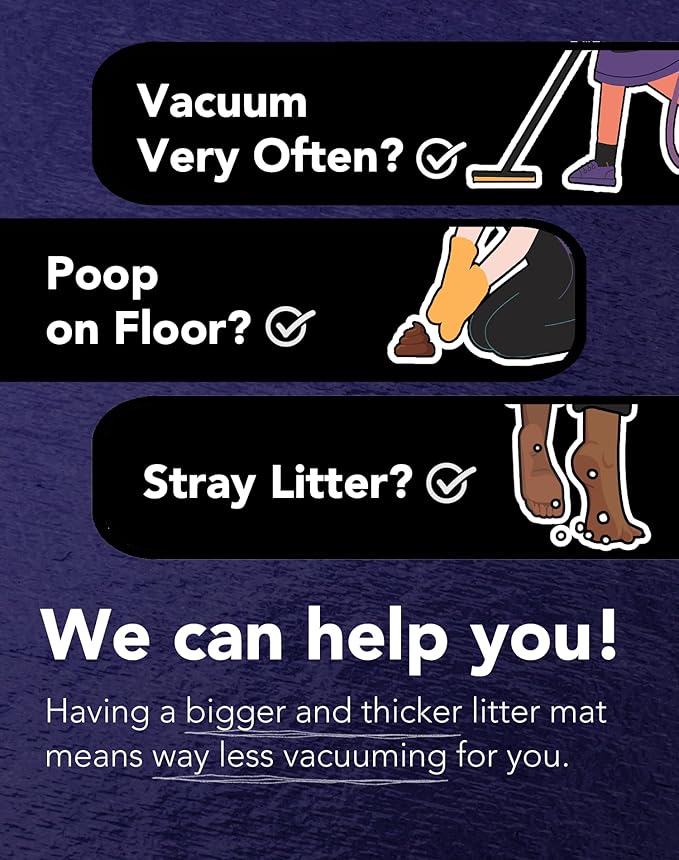 Lukamoo® Cute Double-Layer Litter Mat, Ideal for Any Cat Litter