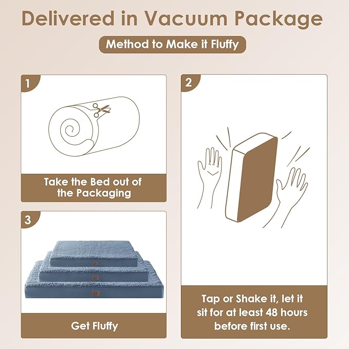 EHEYCIGA Washable Dog Beds for Extra Large Dogs, XL Dog Bed with Removable Cover for Crate, Orthopedic Foam Pet Bed Dog Mat Mattress Cushions for Extra Large Dogs, Spa Blue(41 X 27)