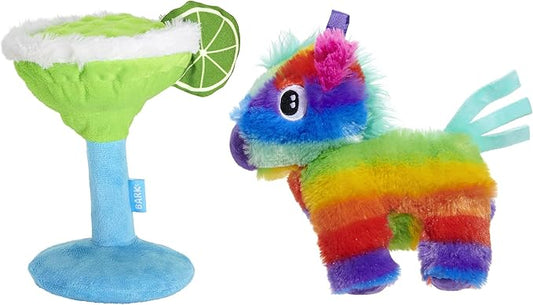 Barkbox Fiesta Party Bundle – Squeaky Dog Toys – Plush Chew Toys – Puppy and Pet Toys for Small Dogs – Full O’ Fluff Pinata & Muy Squeaky Margarita