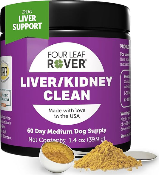 Dog Liver Support - with Organic Milk Thistle & Mushrooms - with Kidney Support - Detox & Cleanse - Veterinarian Formulated