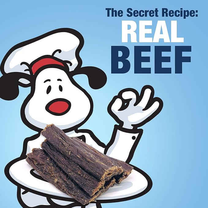 ValueBull Beef Jerky Gullet Sticks, Premium Dog Chews, 6 Inch, 25 Count - Natural Collagen, Glucosamine & Chondroitin for Joint Health, Single-Ingredient Beef Esophagus