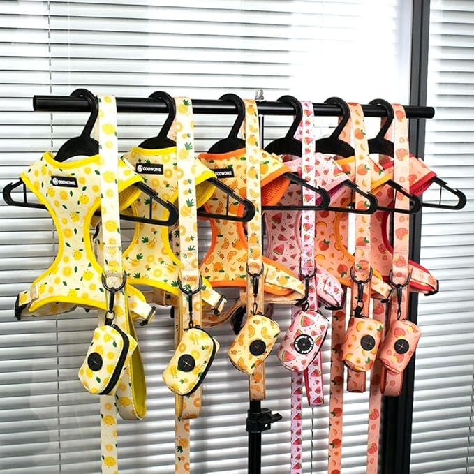 Dog Harness and Leash Set, Adjustable Dog Harness, Dog Leash, No Pull No Choke Puppy Harnesses for Walking Training for Small Medium Pet