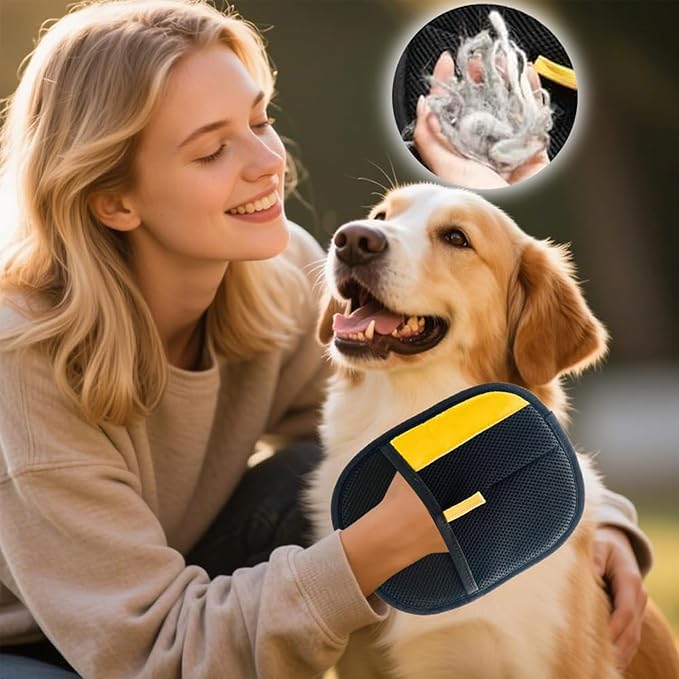 3pc Pet Hair Removal Glove,Pawbeam Pet Hair Remover,Cat Grooming for Hair Removal,Versatile Reusable Pet Hair Remover Glove