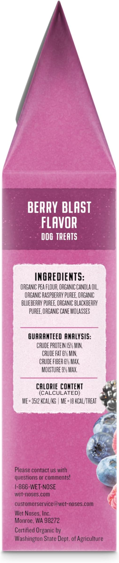 Organic Crunchy Dog Treats – for All Pet Sizes, Breeds – All-Natural Puppy Treat, Senior Dog Snack – 100% Human-Grade – Delicious Chews for Dogs – Grain-Free Berry Blast, 14 Oz (2-Pack)