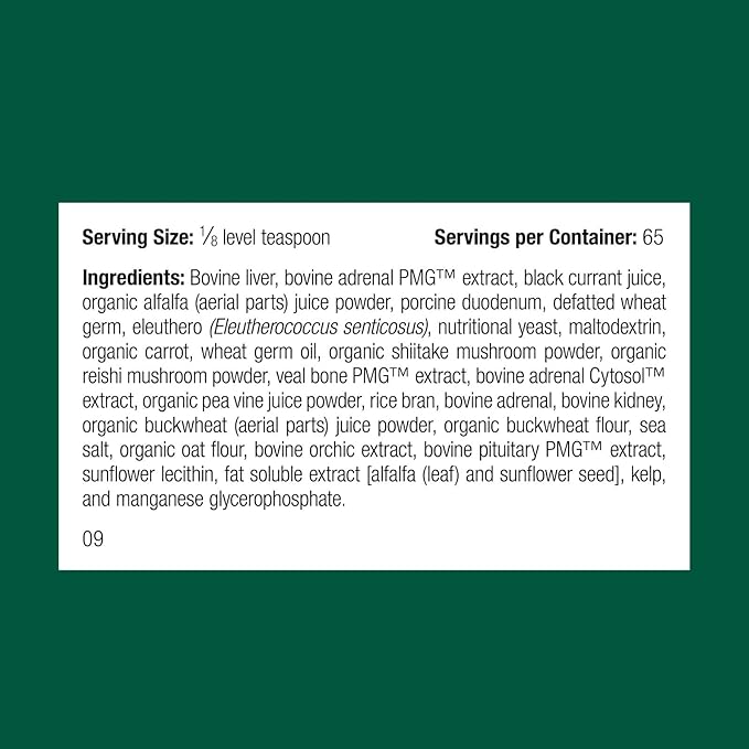 Standard Process Inc. Canine Adrenal Support - Nutritional Canine Supplement for Liver & Kidney Support - Powder Formula to Aid Dog's Adrenal Glands & Health - 25 g