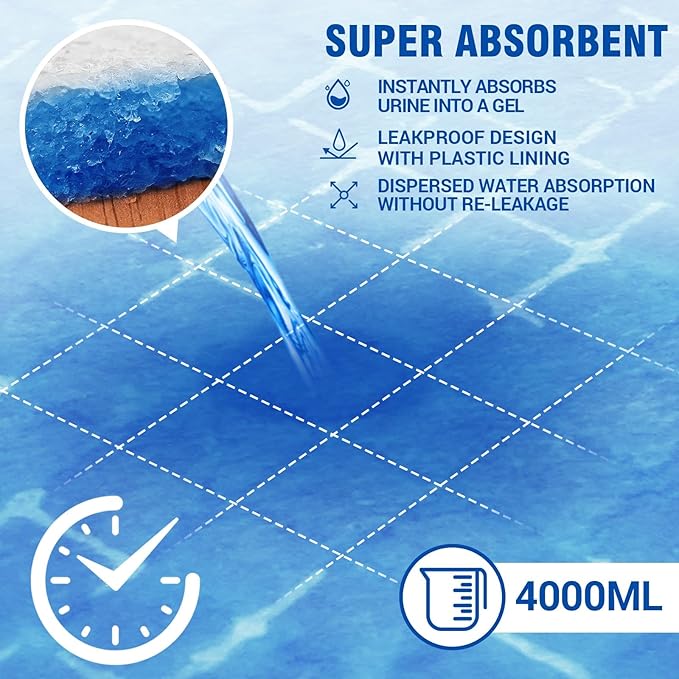 Bed Pads Disposable 40"X60" Chucks Pads Oversized Underpads with 200 Gram, Super Absorbent Pee Pads Disposable Mattress Pads Incontinence Pads for Adults, Elderly, Pets [100x150CM, 30pcs]