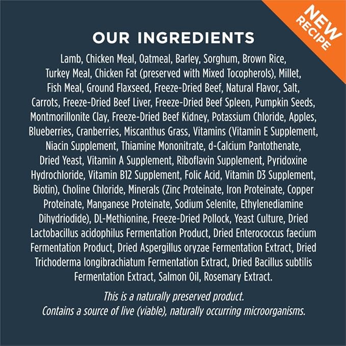 Instinct Raw Boost, Natural Dry Dog Food with Freeze Dried Pieces, High Protein, Whole Grain Recipe - Real Lamb & Oatmeal, 20 lb. Bag