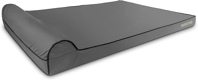 The Dog’s Bed Orthopedic Headrest Dog Bed XXXL Grey/Black 64x44, Memory Foam, Pain Relief for Arthritis, Hip & Elbow Dysplasia, Post Surgery, Lameness, Veterinary Approved, Waterproof Washable Cover