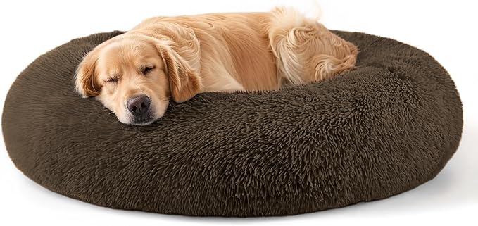 Dog Beds Large Sized Dog and Cats, 32in Pet Beds for Large Pet, Washable Indestructible Extra Large Dog Bed (Coffee)