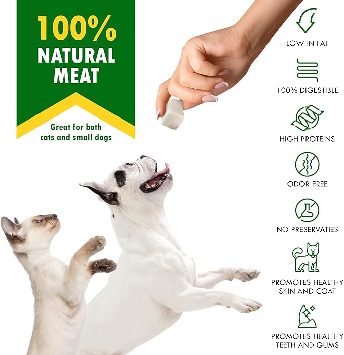 Beloved Pets Dog & Cat Treats Freeze Dried Chicken Cubes 5.3 oz - All Natural Meat Raw Pet Food - Human Grade High-Protein Snacks & Grain-Free Jerky Chews for Cats and Small Dogs (Pack of 2)