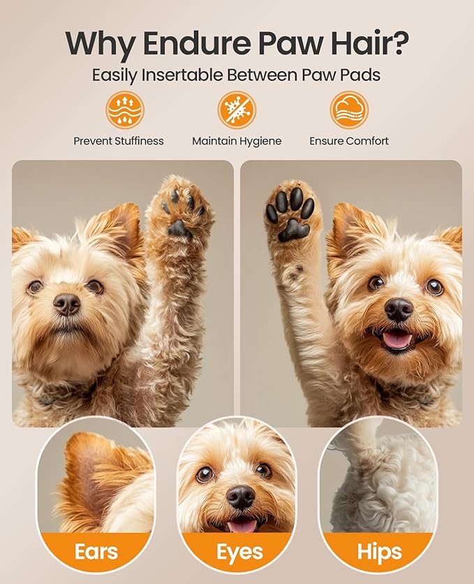 oneisall 2 in 1 Dog Clippers Grooming and Paw Trimmer, Cordless 50dB Quiet Rechargeable 2 Speed Dog Hair Clippers with Detachable Stainless Steel Blade for Small & Large Dogs Pets with Thick Coats