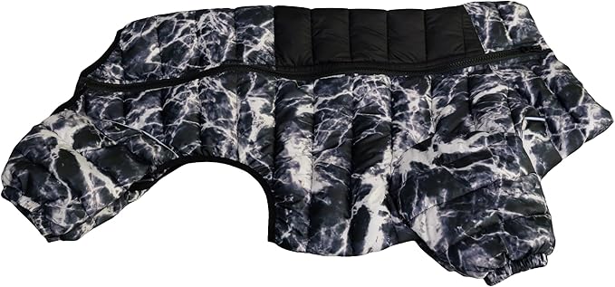 Dog Coat Dog Warm Jacket, 4 Legs Covered Waterproof Windproof Reflective Warm Dog Vest, Zippered Adjustable Outdoor Dog Snow Jacket for Small Medium Large Dogs micai-Black XXXL