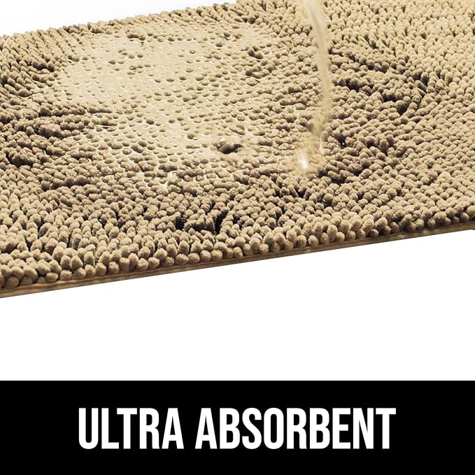 Muddy Mat® Dog Blanket - Chenille Water Absorption Blanket for Bed & Couch Cover for Dogs Washable, Anti-Slip Soft and Durable Furniture Protector for Dogs - Beige 48"x56"