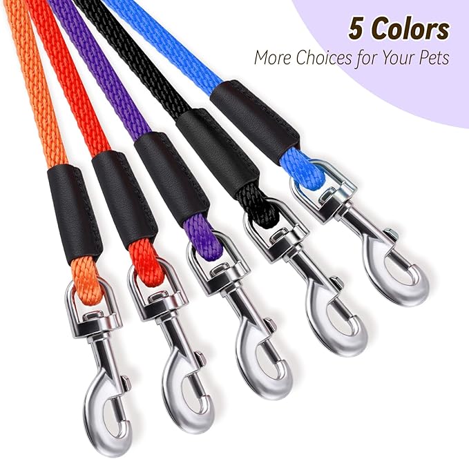 lynxking Check Cord Dog Leash Long Lead Training Tracking Line Comfortable Handle Heavy Duty Puppy Rope 10ft 15ft 30ft 50ft for Small Medium Large Dog