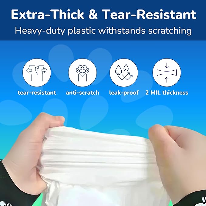 PET N PET Cat Litter Box Liners Bags Jumbo, Heavy Duty Tear Resistant & Drawstring Closure Cat Litter Bags, Waterproof Kitty Box Liners Fits Litterbox Pan Sizes, 36" x 18", 14 Count