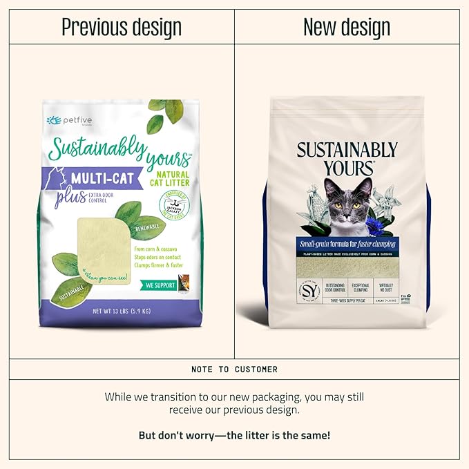 Sustainably Yours Cat Litter, Small-Grain Formula 10 lbs