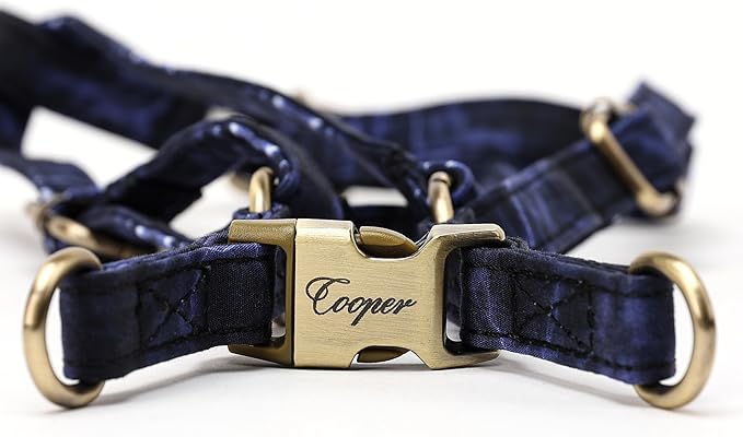 Angie and Allie Organic Cotton Personalized Step in Dog Harness,Custom Dog Halter Vests,Adjustable No Pull Canine Halter Harness for Small Medium Large Dogs