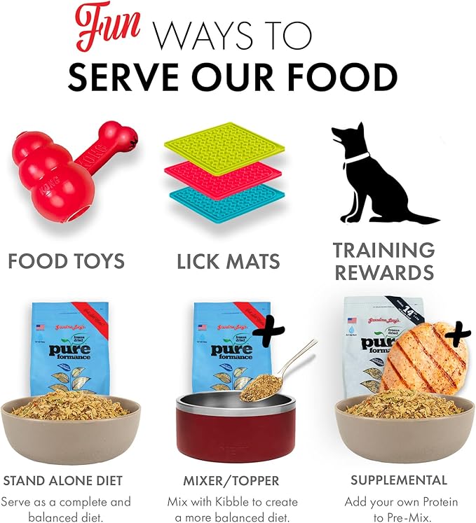 Grandma Lucy's PUREformance Dog Food, Grain Free and Freeze-Dried - Fish, 10 Pound Bag