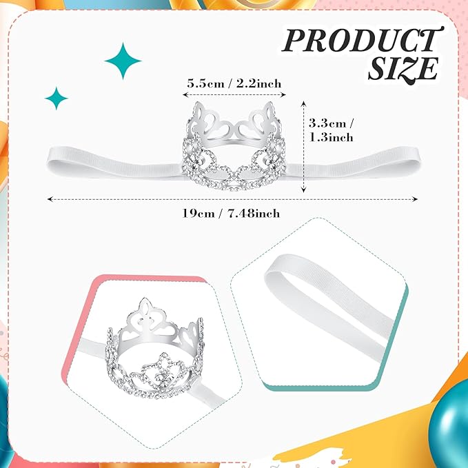 2 Pcs Dog Crown Headband Dog Tutu Dress Set Crystal Rhinestone Tiara Crown Tutu Skirt Pet Dress Costume for Puppy Birthday Party Wedding Photo Prop Costume(X-Large,Pink Purple)