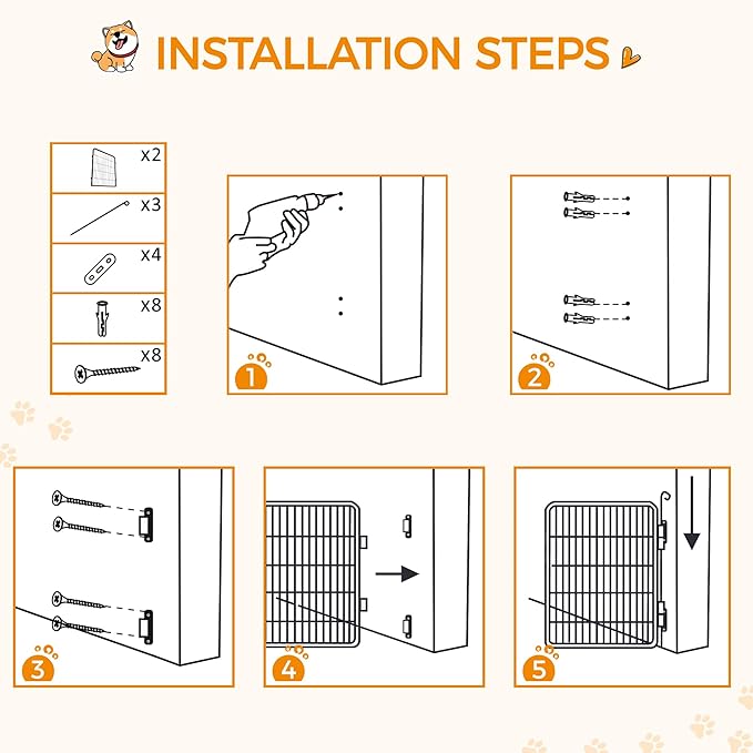 Yaheetech Dog Playpen Outdoor, 32 inch 2 Panels Dog Pen Indoor Heavy Duty Puppy Exercise Pen Metal Pet Fence for RV Camping/Yard/Garden