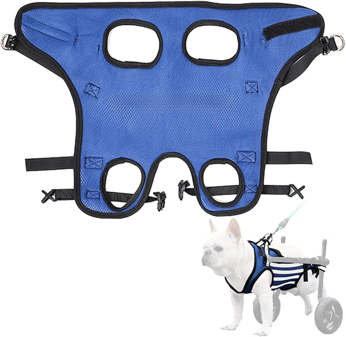 2024 Upgraded Dog Wheelchair for Back Legs Small Wheelchair for Dogs with Disabled Hind Legs Walking Adjustable Dog Carts with Heavy Duty Wheels