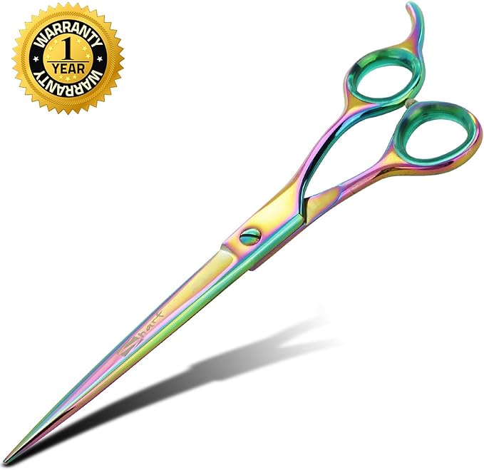 Sharf Rainbow 8.5 Inch Dog Trimming Scissors for Grooming - Effortless Grooming Performance - Durable Blades for Flawless Results - Professional and Beautiful Dog Cutting Scissors for Grooming