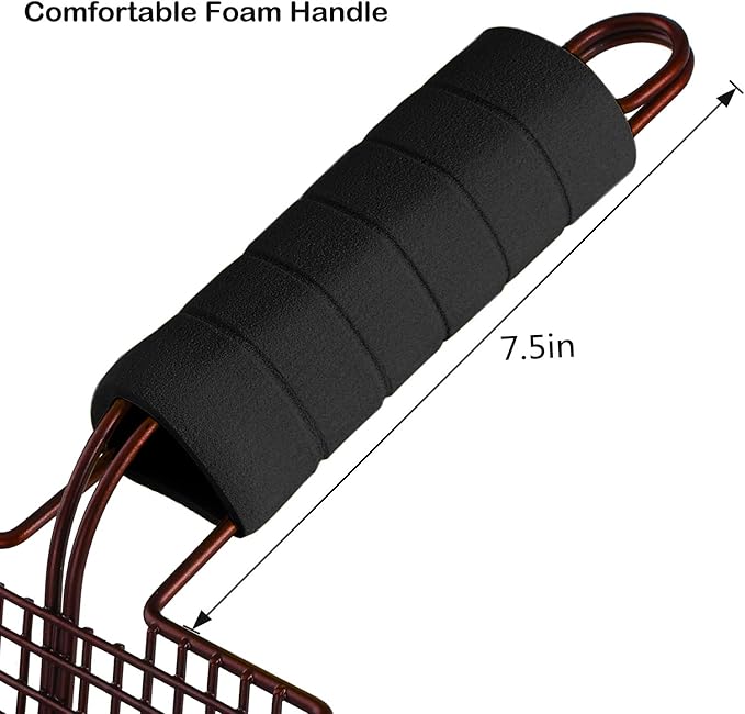 Cat Litter Scoop, Steel Metal Scooper with Deep Shovel and Long Foam Handle for Kitty Litter Box, Soft Pet Sifter, Comfy Poop Sifting, Pooper Lifter, Durable and Heavy Duty, Bronze Finish